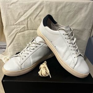 Mens Clae Bradley White milled leather Size 11
